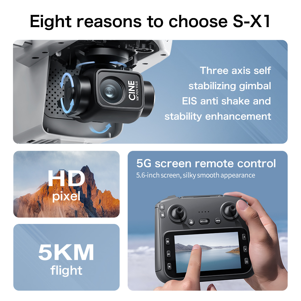 Original S-X1 GPS Foldable RC  - Drone Gps Mount ulasan dan harga